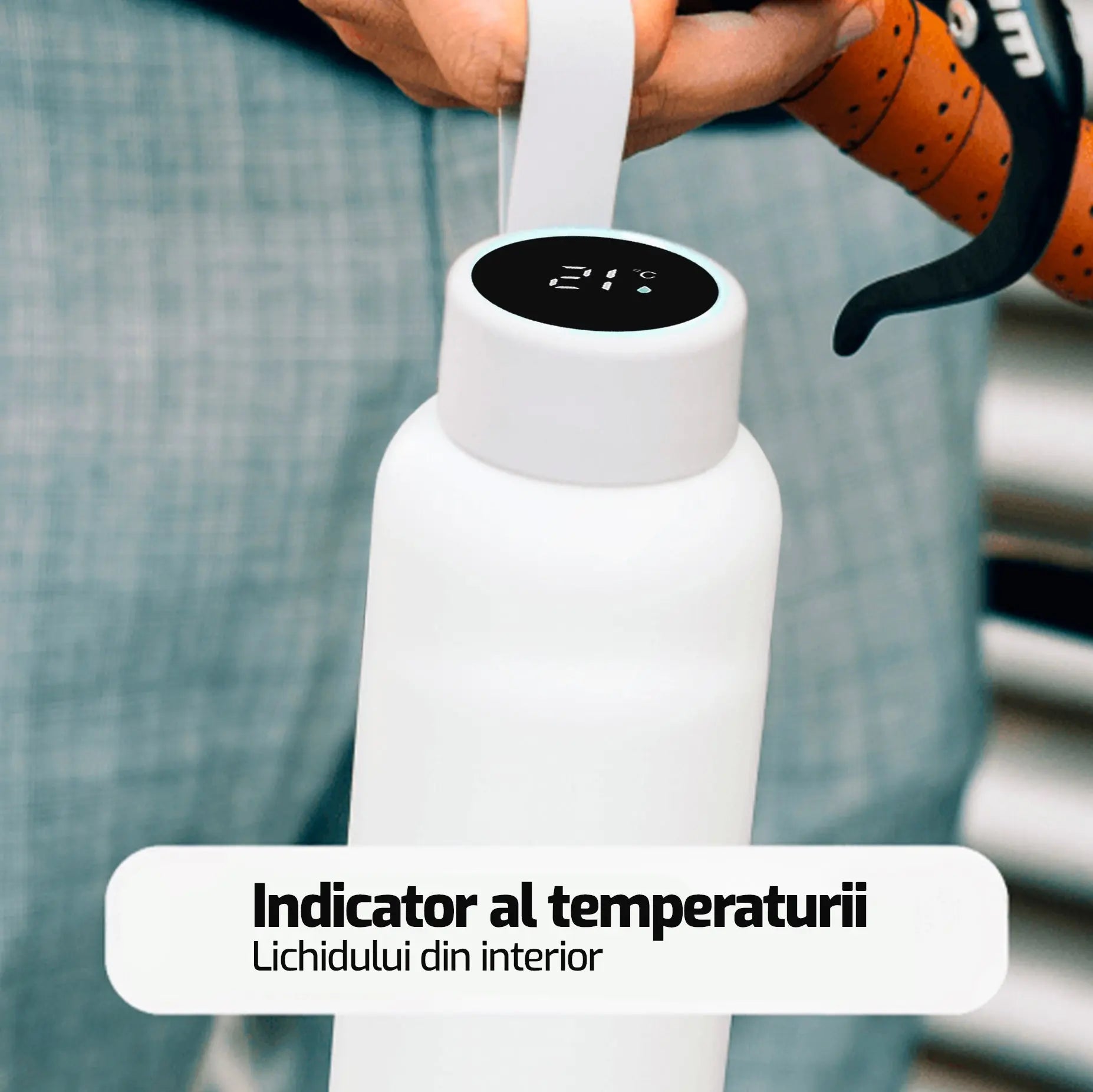 Thermoskanne mit Temperaturanzeige
