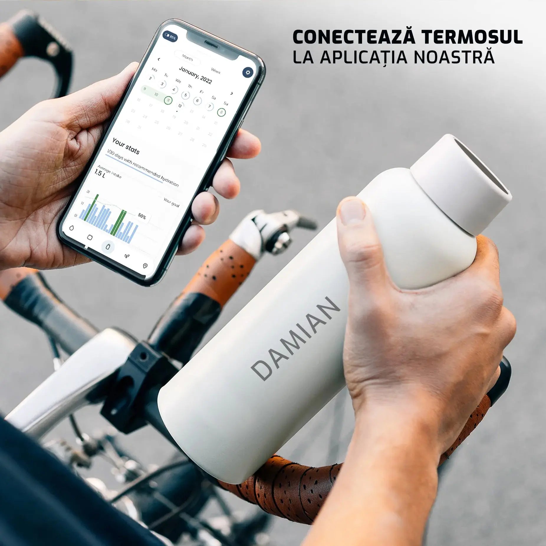 Thermoskanne mit Temperaturanzeige